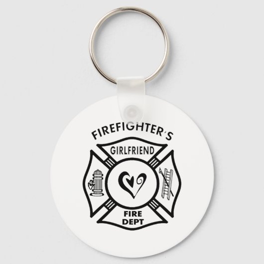 Vriendin brandweerman sleutelhanger (Voorkant)