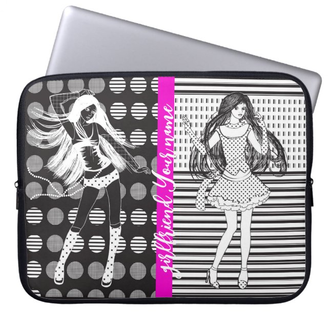 vriendin danser laptop sleeve (Voorkant)