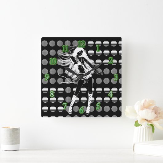 vriendin danser vierkante klok (Huis)