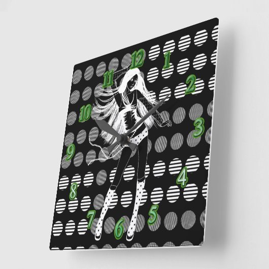 vriendin danser vierkante klok (Hoek)