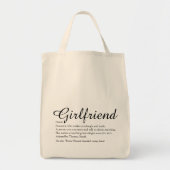 Vriendin Definitie Elegant Script Chic Tote Bag (Voorkant)