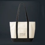 Vriendin Definitie Modern Plezier Tote Bag<br><div class="desc">Personaliseer voor je vriendin om een unieke valentijn, kerst- of verjaardagscadeau te maken. Een perfecte manier om haar elke dag te laten zien hoe geweldig ze is. Ontworpen door Thisisnotme©</div>
