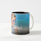 Vriendin Definitie Moderne Pretentie Foto Tweekleurige Koffiemok (Voorkant rechts)