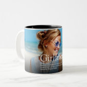 Vriendin Definitie Moderne Pretentie Foto Tweekleurige Koffiemok (Voorkant links)