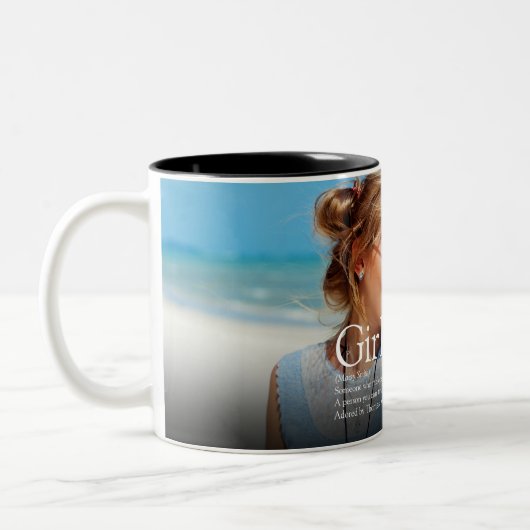 Vriendin Definitie Moderne Pretentie Foto Tweekleurige Koffiemok (Links)