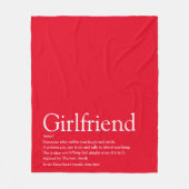 Vriendin Definition Cool Fun Red Fleece Deken (Voorkant)