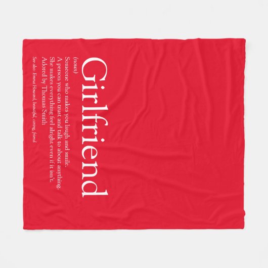 Vriendin Definition Cool Fun Red Fleece Deken (Voorkant (Horizontaal))