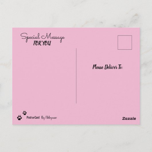 Vriendin Fee Verjaardag Briefkaart (Achterkant)