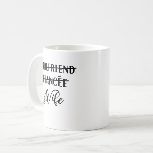Vriendin Fiancee Wife, Funny Net getrouwd Koffiemok (Voorkant links)