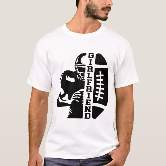 Vriendin Football Vriendin van een Football speler T-shirt (Voorkant)