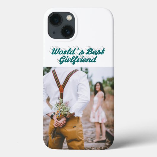 Vriendin foto groen script Case-Mate iPhone case (Achterkant)
