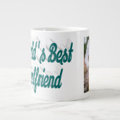 Vriendin foto groen script grote koffiekop (Voorkant)