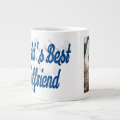 Vriendin foto zee blauw script grote koffiekop (Voorkant)