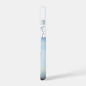 Vriendin Foto zee blauwe typografie iPhone 15 Case (Linkerkant)