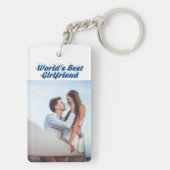 Vriendin Foto zee blauwe typografie Sleutelhanger (achterkant)