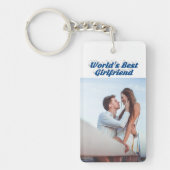 Vriendin Foto zee blauwe typografie Sleutelhanger (Voorkant)