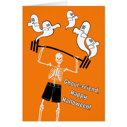 Vriendin Funny Halloween Skeleton Lifting Spirit (Voorkant)