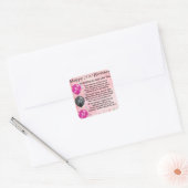 Vriendin gedicht - 21ste Birthday Design Vierkante Sticker (Envelop)