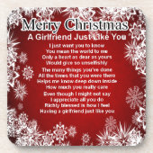 Vriendin gedicht - kerstontwerp bier onderzetter (Voorkant)