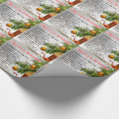 Vriendin gedicht - kerstontwerp cadeaupapier (Hoek)