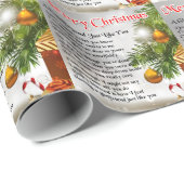 Vriendin gedicht - kerstontwerp cadeaupapier (Rol Hoek)