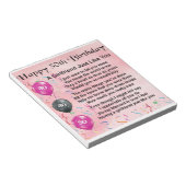 Vriendin gedicht - ontwerp voor 30e verjaardag notitieblok (Schuin)