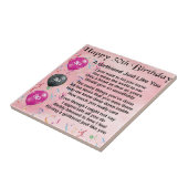 Vriendin gedicht - ontwerp voor 30e verjaardag tegeltje (Zijkant)