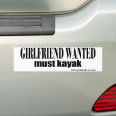 vriendin gezocht bumpersticker (Op auto)