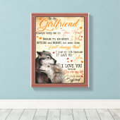 Vriendin Gifts | Brief aan mijn Vriendin Canvas Afdruk (Insitu (Houten vloer))