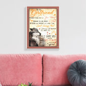 Vriendin Gifts | Brief aan mijn Vriendin Canvas Afdruk (Insitu (Woonkamer))