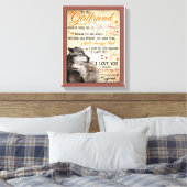 Vriendin Gifts | Brief aan mijn Vriendin Canvas Afdruk (Insitu (Slaapkamer))