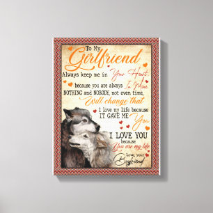 Vriendin Gifts   Brief aan mijn Vriendin Canvas Afdruk