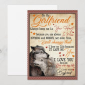 Vriendin Gifts | Brief aan mijn Vriendin Feestdagenkaart (Voorkant / Achterkant)