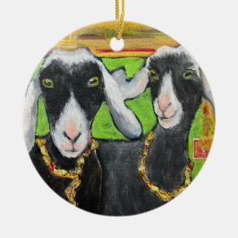 Vriendin Goat Love keramisch ornament