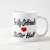 Vriendin grappige citaat zwarte tekst grote koffiekop (Rechts)