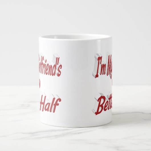 Vriendin grappige rode tekst grote koffiekop (Voorkant)