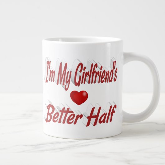 Vriendin grappige rode tekst grote koffiekop (Rechts)