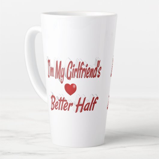 Vriendin grappige rode tekst latte mok (Linkerhoek)