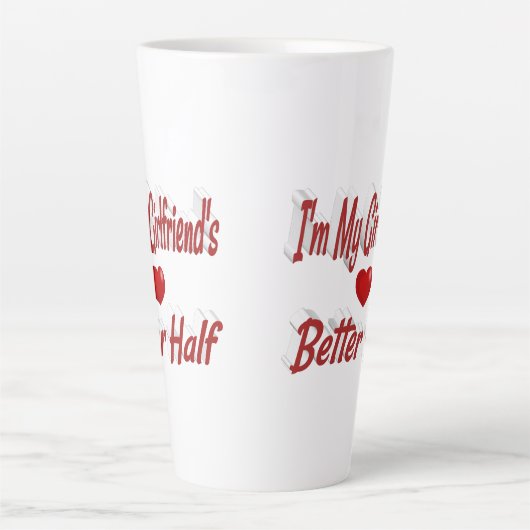 Vriendin grappige rode tekst latte mok (Voorkant)