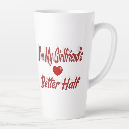 Vriendin grappige rode tekst latte mok (Rechts)