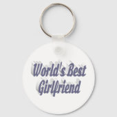 Vriendin grijze typografie sleutelhanger (Voorkant)