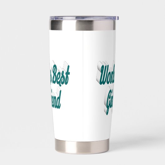 Vriendin groen halve script geïsoleerde drinkbeker (Links)