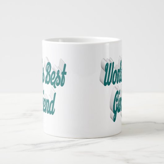 Vriendin groen halve script grote koffiekop (Voorkant)