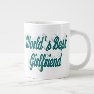 Vriendin groen halve script grote koffiekop