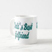 Vriendin groen halve script koffiemok (Voorkant links)
