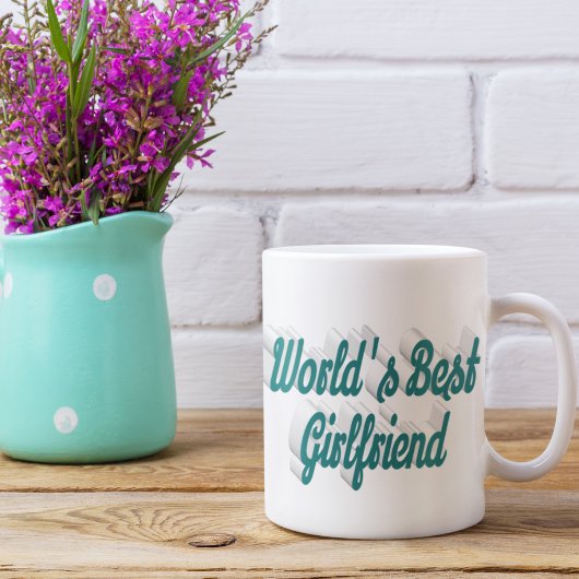 Vriendin groen halve script koffiemok