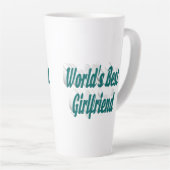 Vriendin groene typografie latte mok (Rechterhoek)