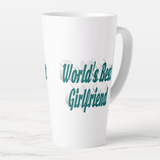 Vriendin groene typografie latte mok (Rechterhoek)