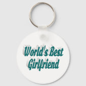 Vriendin groene typografie sleutelhanger (Achterkant)