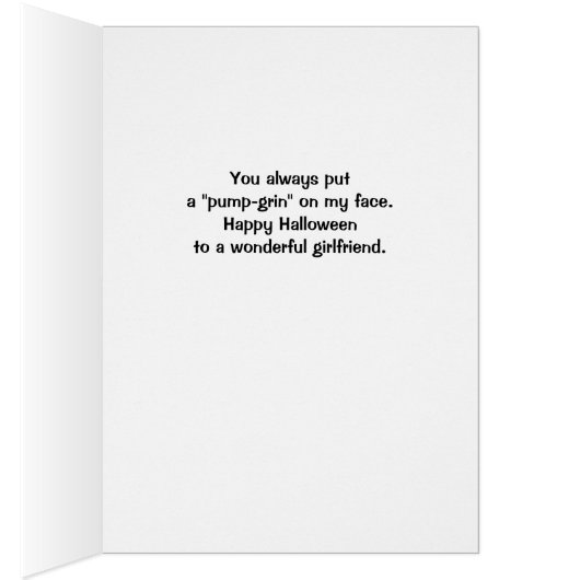 Vriendin Halloween Schattige Jack o' Lantern (Binnen (Rechts))